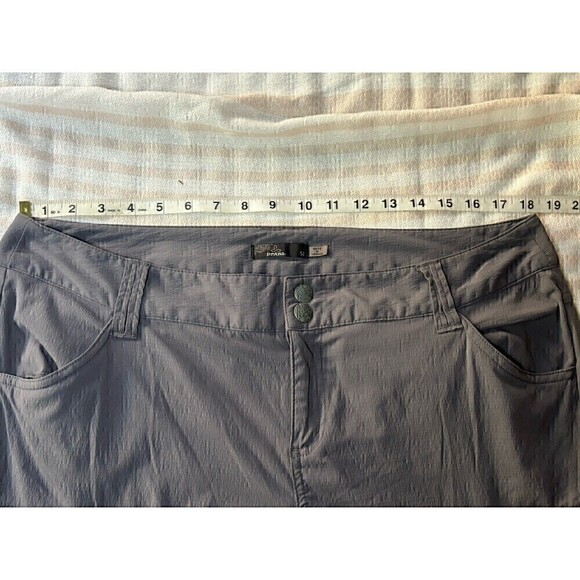 Prana Convertible Zip Off Outdoor Activewear Hiking Pants Womens 14 Gray shorts - Picture 7 of 10